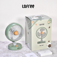 Lofree/洛斐桌面小风扇usb可充电便携式办公室宿舍家用小型摇头电风扇对流空气循环扇