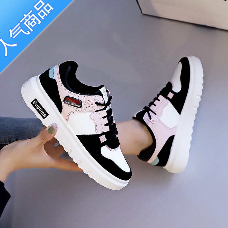SUNTEK2023春季新款板鞋女学生ins潮小众百搭运动休闲鞋子小白女鞋高清大图