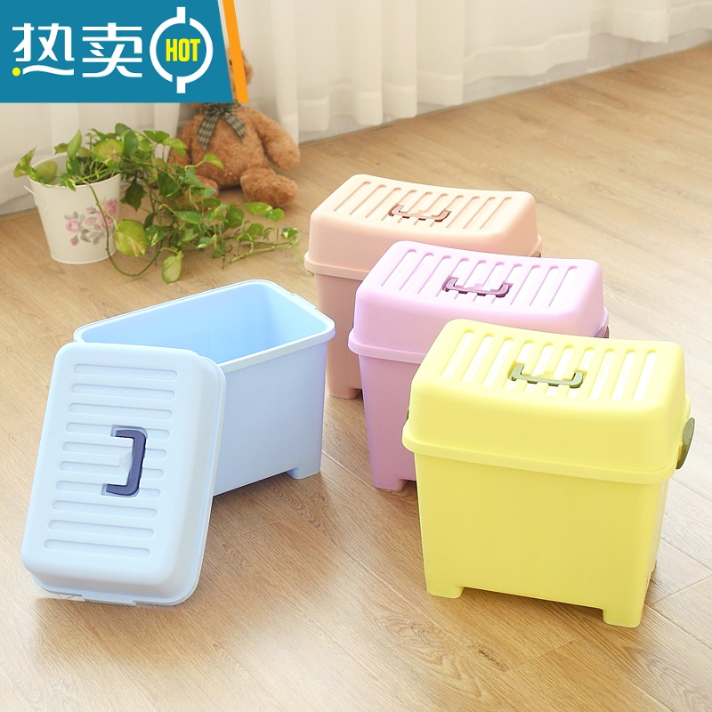 敬平多功能塑料加厚手提储物凳防水带扣钓鱼玩具换鞋椅收纳箱板凳收纳凳高清大图