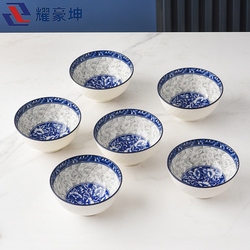 耀豪坤 陶瓷餐具套装6碗6筷礼盒 YHLQ-012/套高清大图
