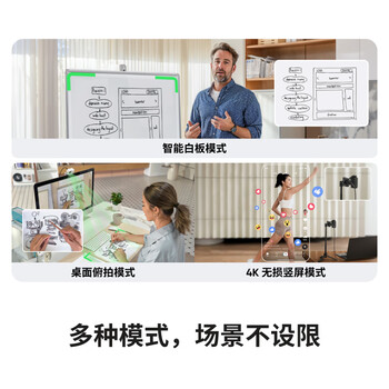 影石(Insta360) 网络摄像头Link2&2C 灵动白-云台款标准套装高清大图