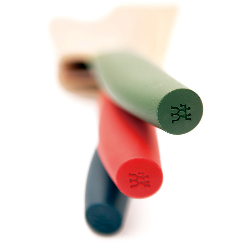 双立人(ZWILLING)Now玫瑰金系列刀具6件套中片刀多用刀菜刀全套刀具套装 青柠色