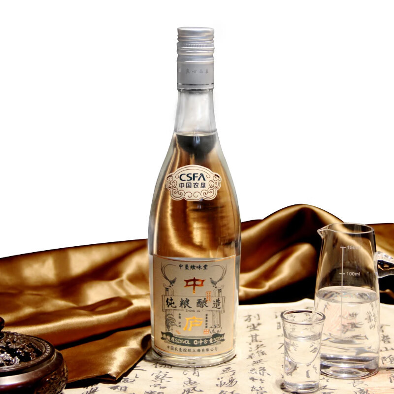 中垦飨味堂▪ 中庐白酒 纯粮食酒 白酒浓香型 纯粮酿造 52%vol 500mL 6瓶