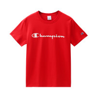 2020春夏新款正品Champion 冠军写LOGO短袖情侣款T恤男女同款打底衫五分袖上衣潮牌