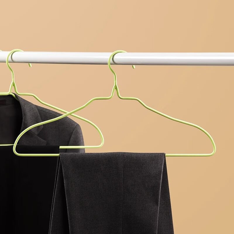 茶花 100004 衣架 44.5cm*8只/组 (单位:组) 绿色高清大图