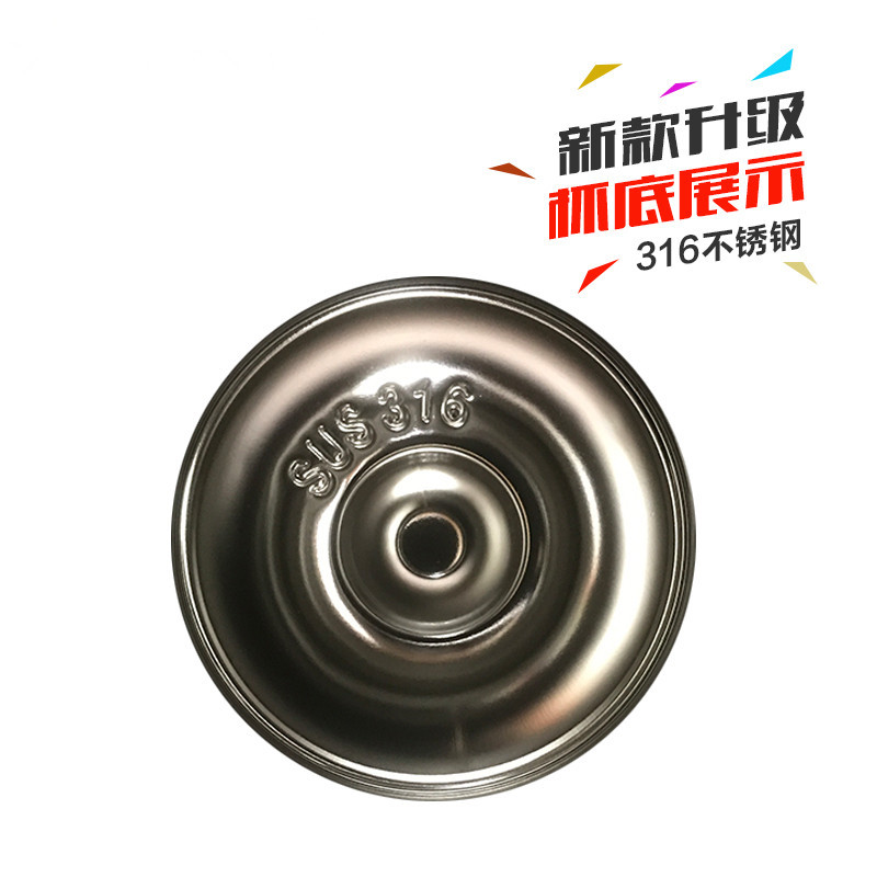 杯具熊 beddybear 母婴幼儿童 316不锈钢大容量两盖保温壶便携式背带宝宝水杯直饮吸管两用杯学饮杯 经典款-小羊高清大图