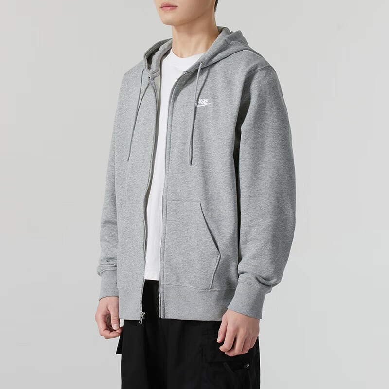 耐克（NIKE）外套男装新款时尚潮流舒适透气运动休闲连帽夹克上衣 FN3885-063 ZP高清大图