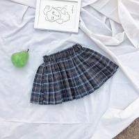 春秋冬季新款童装女童韩版洋气半身裙儿童宝宝格子范时尚百褶裙 图色格子 80cm