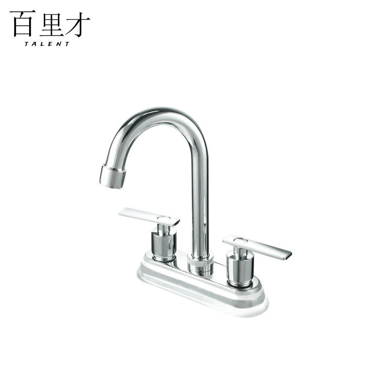 百里才 双孔双开冷热面盆龙头 15mm 个图片