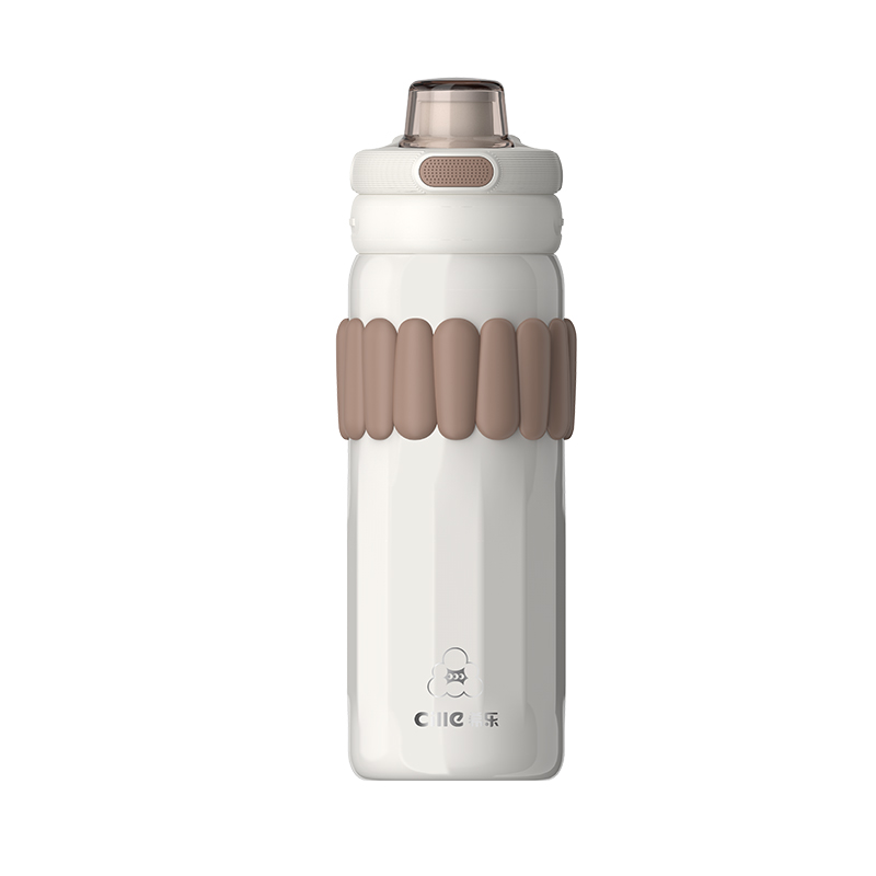 希乐Cille保温杯316不锈钢大容量水杯男士学生户外运动水壶带提环直饮杯子 白色