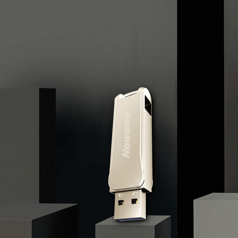 纽曼 USB3.0 U盘 V33金属旋转款 快速平稳传输 安心出众读写 音源发烧级车载U盘 尊贵金 64GB高清大图