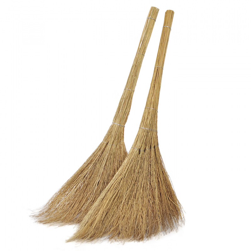 兰诗(LAUTEE)DM-912 铁扫把 物业环卫工地笤帚户外金丝草扫把 植物扫帚 加厚款高清大图