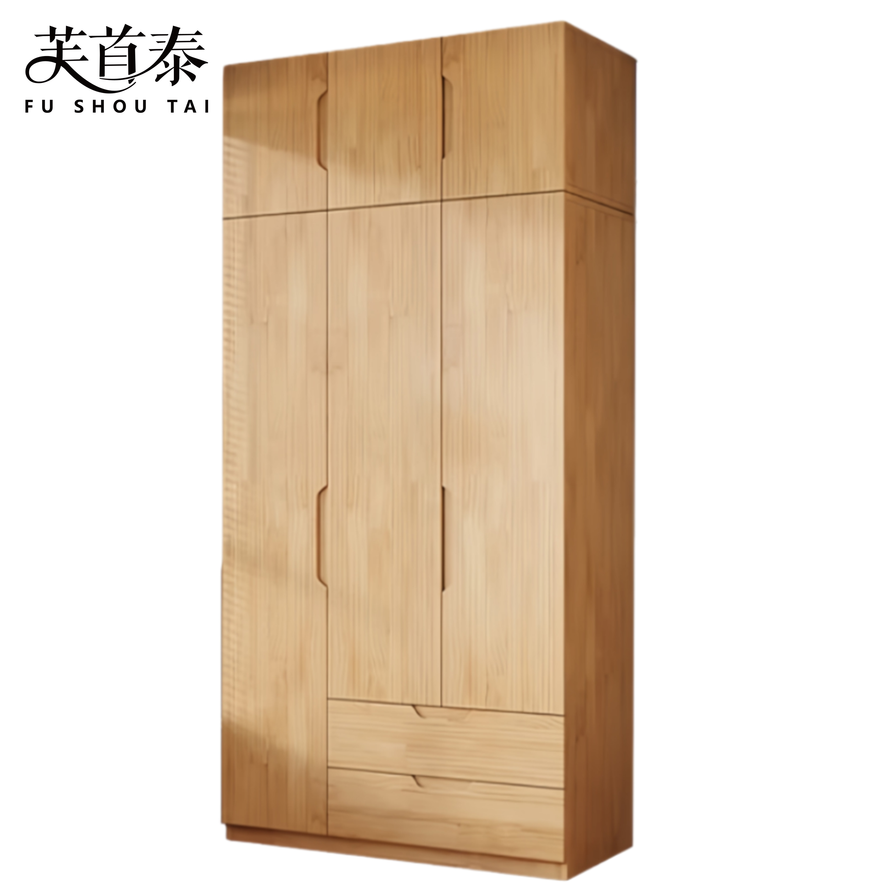 芙首泰衣柜双抽含顶柜1000*600*2500mm套高清大图