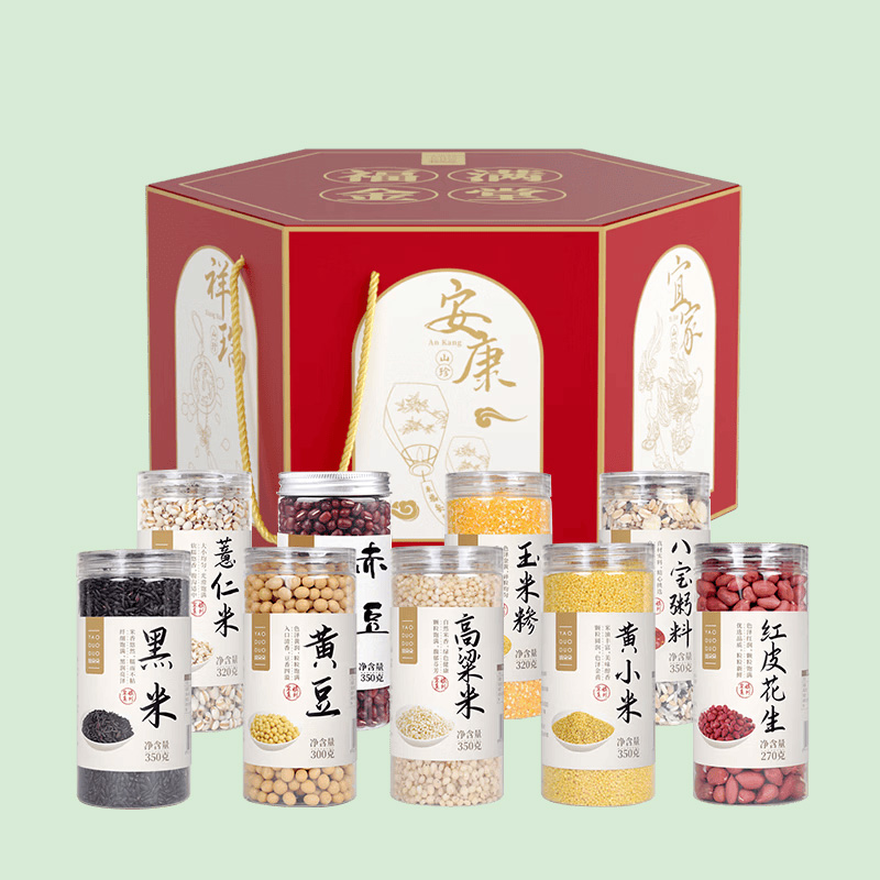姚朵朵杂粮礼盒多款谷物组合福满金堂杂粮组合装2960g高清大图