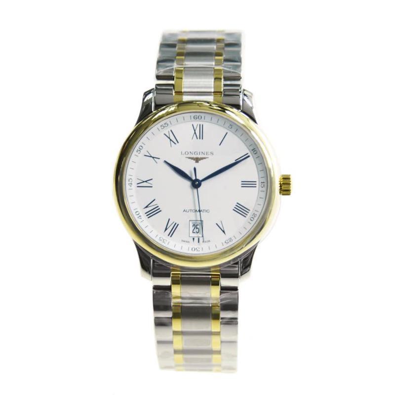 浪琴longines男士master大师系列不锈钢银色表盘机械手表