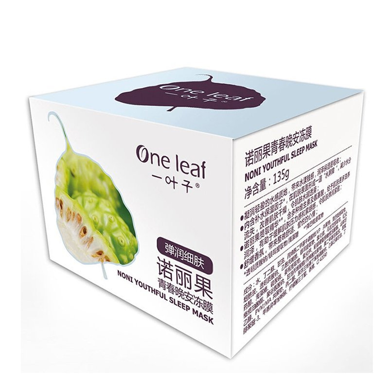 一叶子(one leaf) 诺丽果青春晚安冻膜135g 保湿补水 水洗面膜 水润修护 各种肤质通用