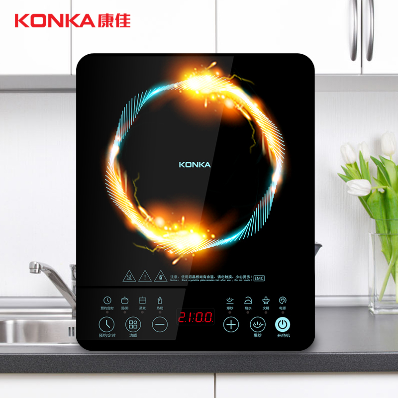 康佳(KONKA)电磁炉KEO-21AS07双层线圈大功率 匀火爆炒 10段火力调节