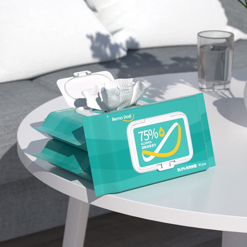 75度酒精湿巾杀菌抑菌消毒小包随身装便携式学生专用儿童湿纸巾图片
