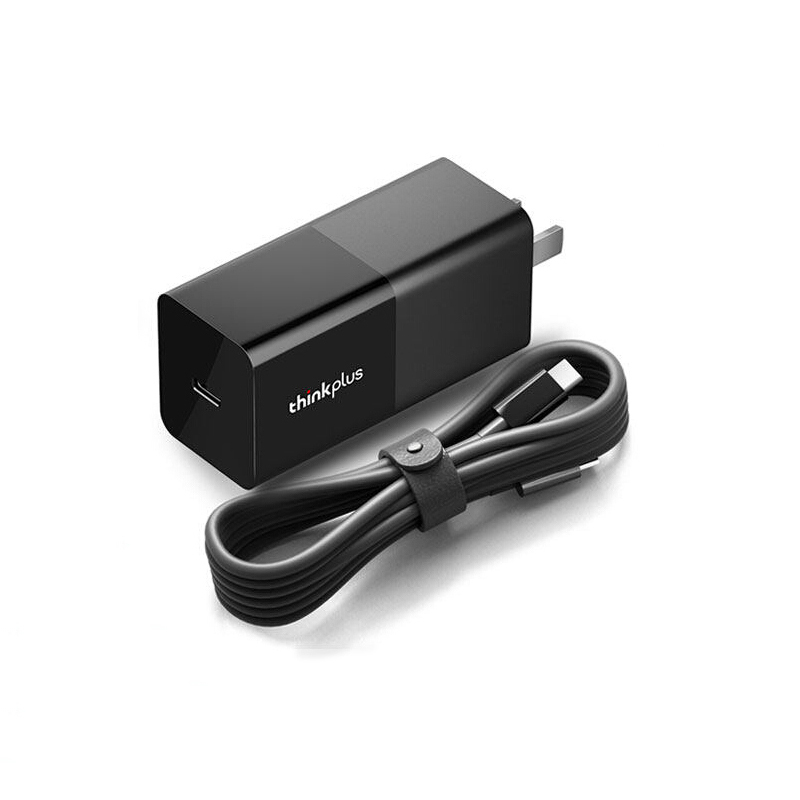 联想ThinkPad(ThinkPlus)口红电源适配器65W Type-C 源笔记本充电器 黑色 单位:个