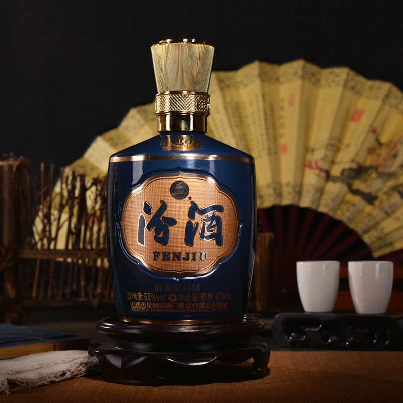 [官方正品]山西杏花村汾酒 53度巴拿马10汾酒 475mL*1瓶盒装清香型国产酒高清大图