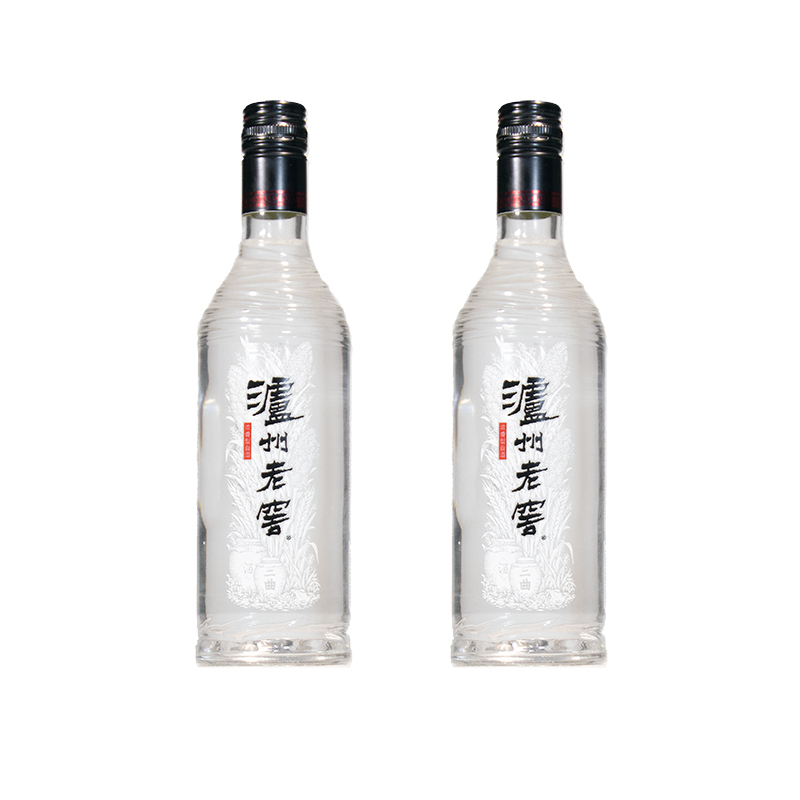 泸州老窖 黑盖 二曲 42度500ml*2瓶 浓香型白酒 光瓶纯粮酒