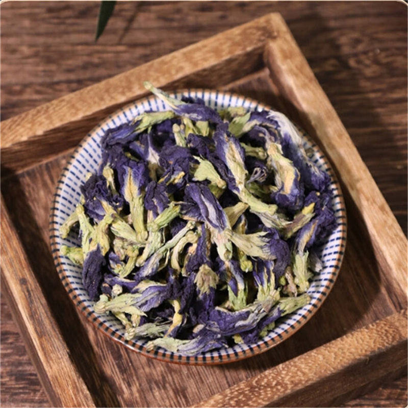 蝶豆花干花专用搭白凉粉柠檬片洛神花商用调色果蔬粉蓝蝴蝶花茶高清大图