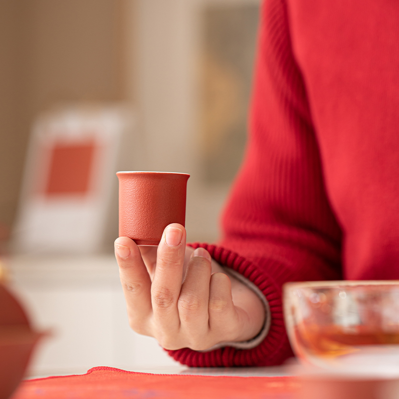 苏氏陶瓷(SUSHI CERAMICS)描金万事兴龙快客杯礼盒便捷旅行包茶具高清大图