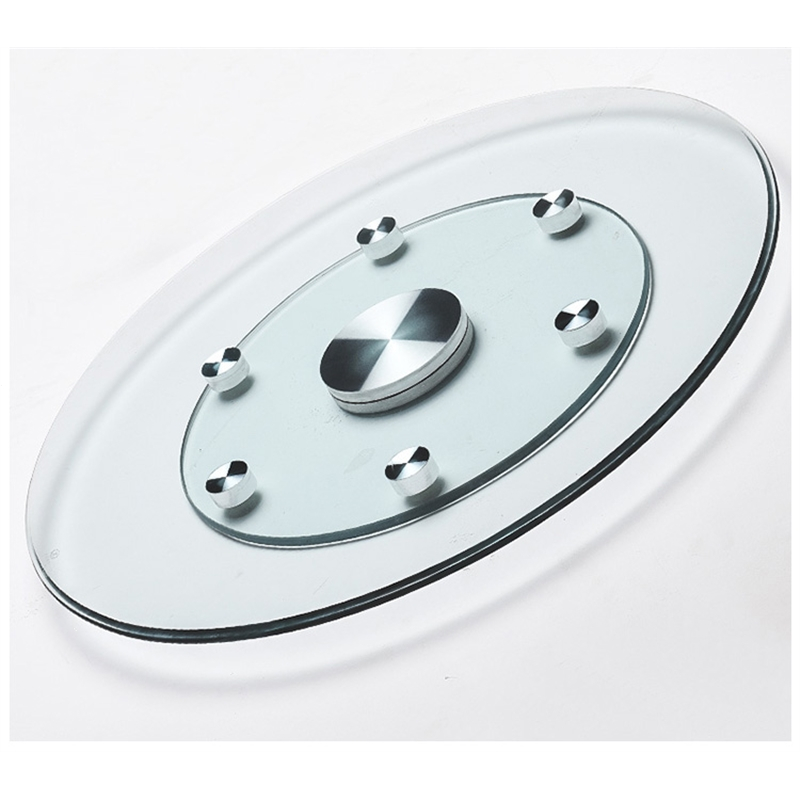 圆桌钢化玻璃转盘闪电客大圆桌面旋转盘底座家用餐桌铝合金辅助轮转盘