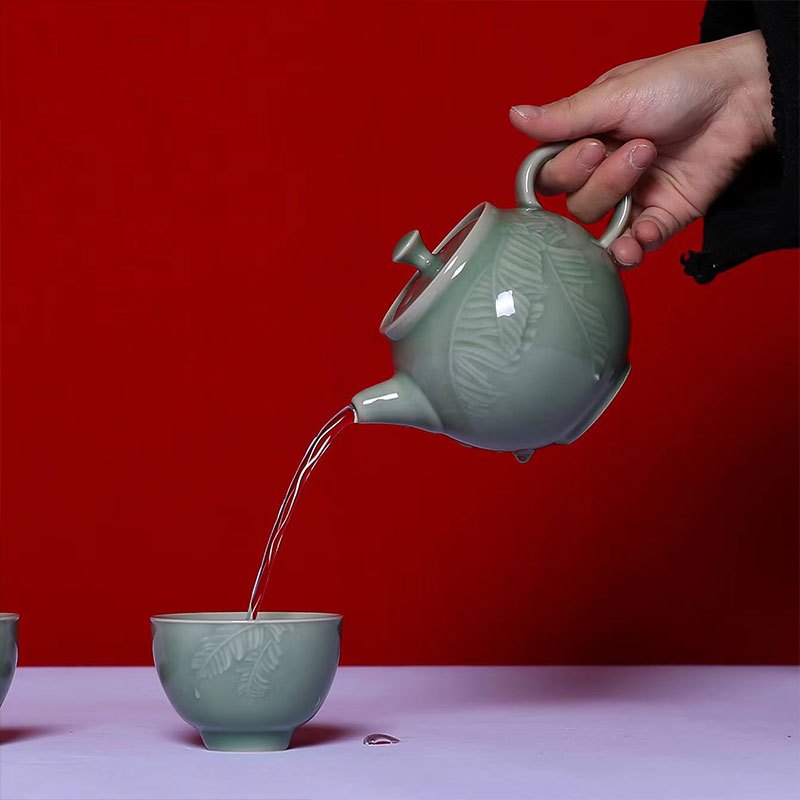 个杯堂陶瓷茶具套装-(新)
