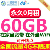 移动手机流量卡纯流量上网流量卡全国通用移动4g流量日租卡物联网电话卡手机卡0月租靓号卡