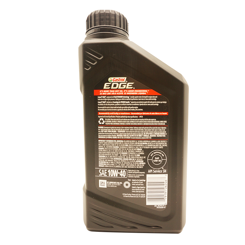 嘉实多(Castrol)全合成机油 极护EDGE 10W-40 SN 1Qt 美国原装进口