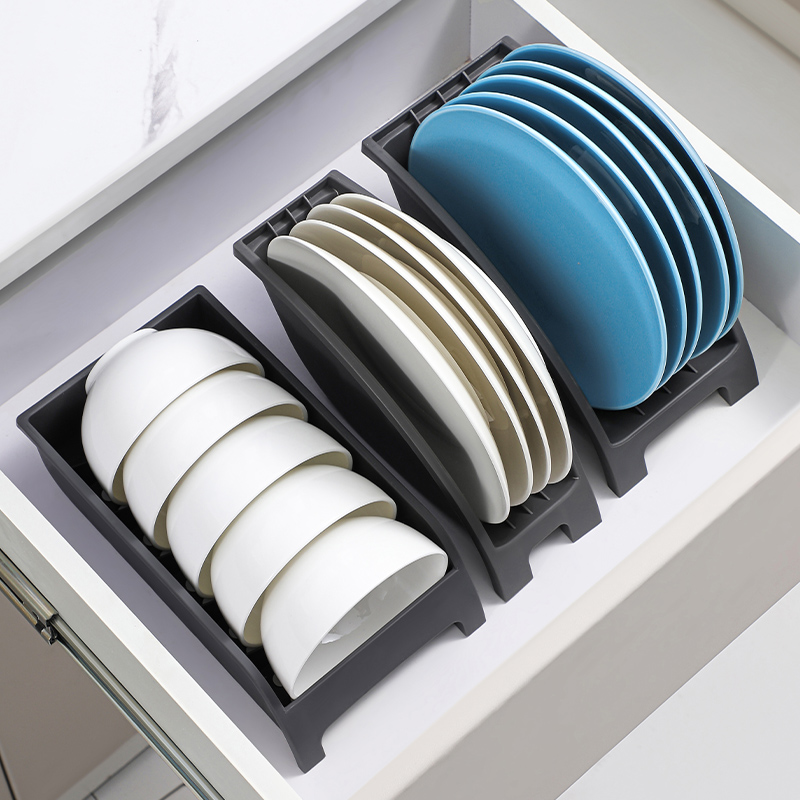 碗盘收纳盒碗柜碗架厨房放碗碟置物架装碗盘篮箱多功能调料架调料盒调料篮高清大图