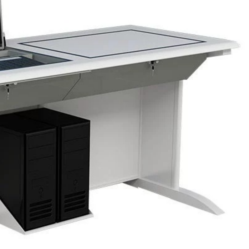 鑫龙都翻转电脑桌双人位张高清大图