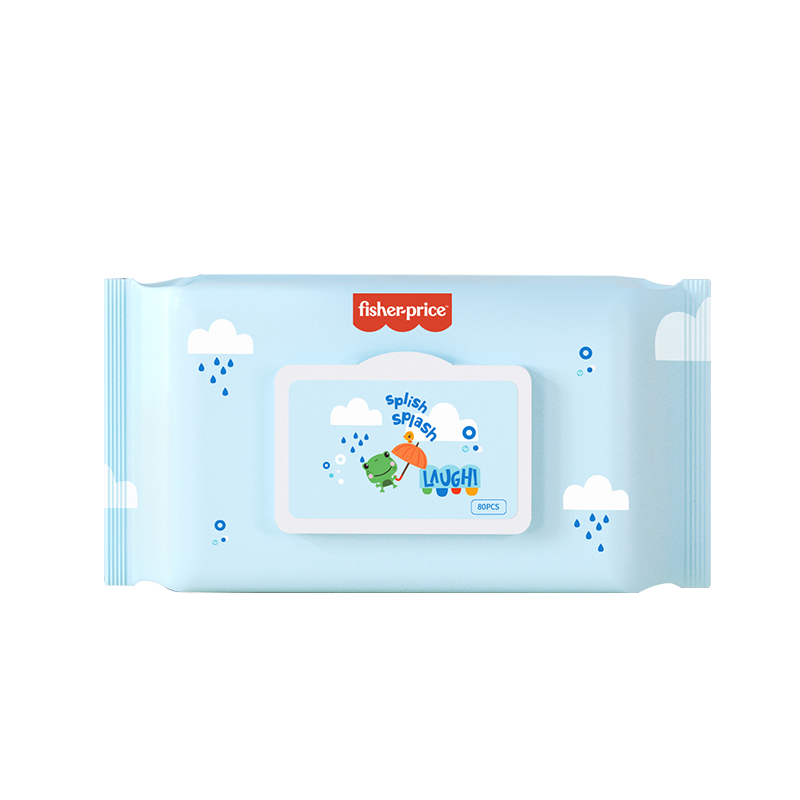 费雪(Fisher Price) 婴儿湿巾80抽/包 4包/提 FP-ZJD702!高清大图