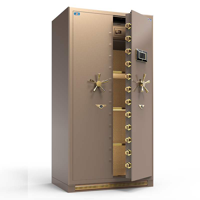 虎牌保险柜办公大型1.8米对开家用指纹密码保险箱3c认证全钢防盗1