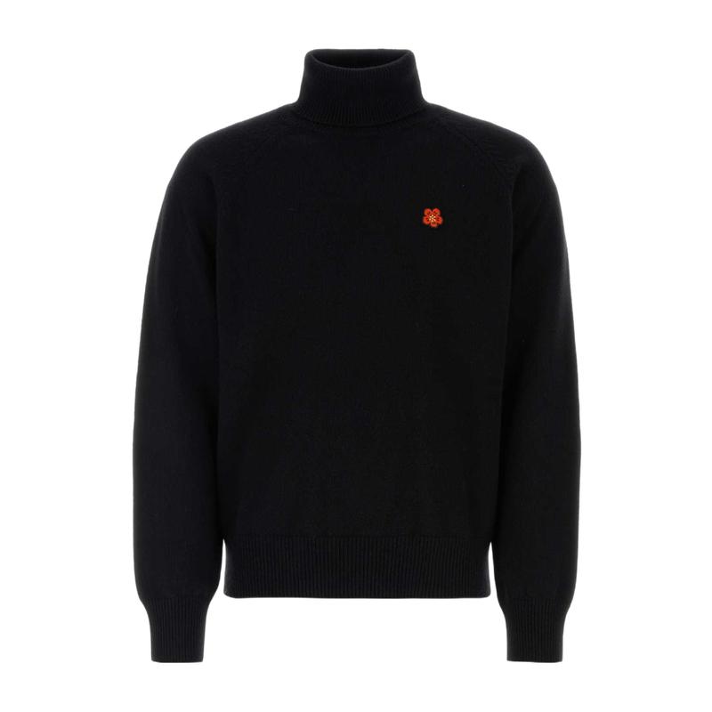 高田贤三(Kenzo)羊毛高领毛衣男修身显瘦保暖长袖套头运动卫衣高清大图