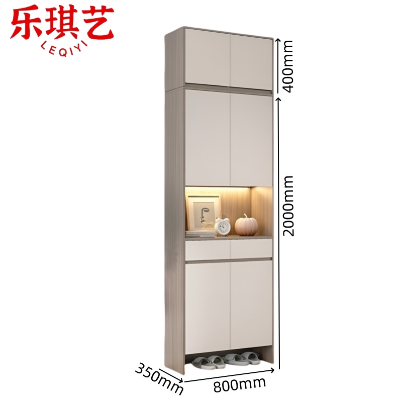 乐琪艺 玄关柜(含顶柜)80*35*240cm 套高清大图