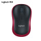 [自营官方旗舰店]罗技M186 鼠标 无线鼠标 办公鼠标 对称鼠标 带无线2.4G接收器 黑色红边