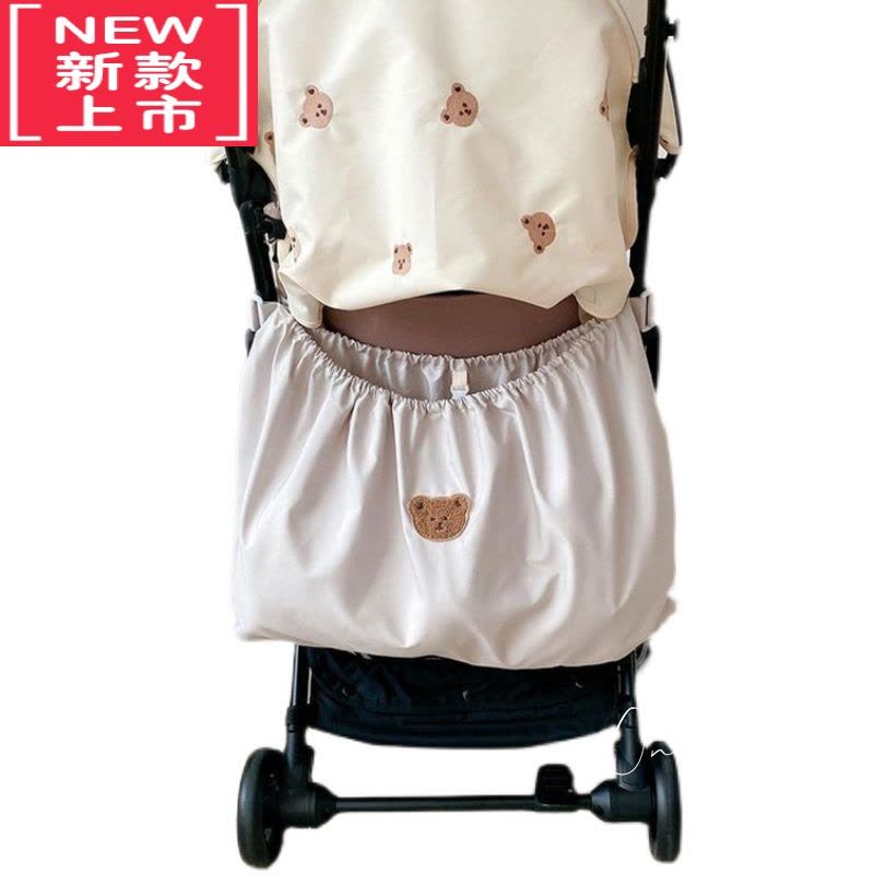 可莉允韩国ins童品外出奶瓶收纳包大容量小熊纯色婴儿车置物挂袋图片