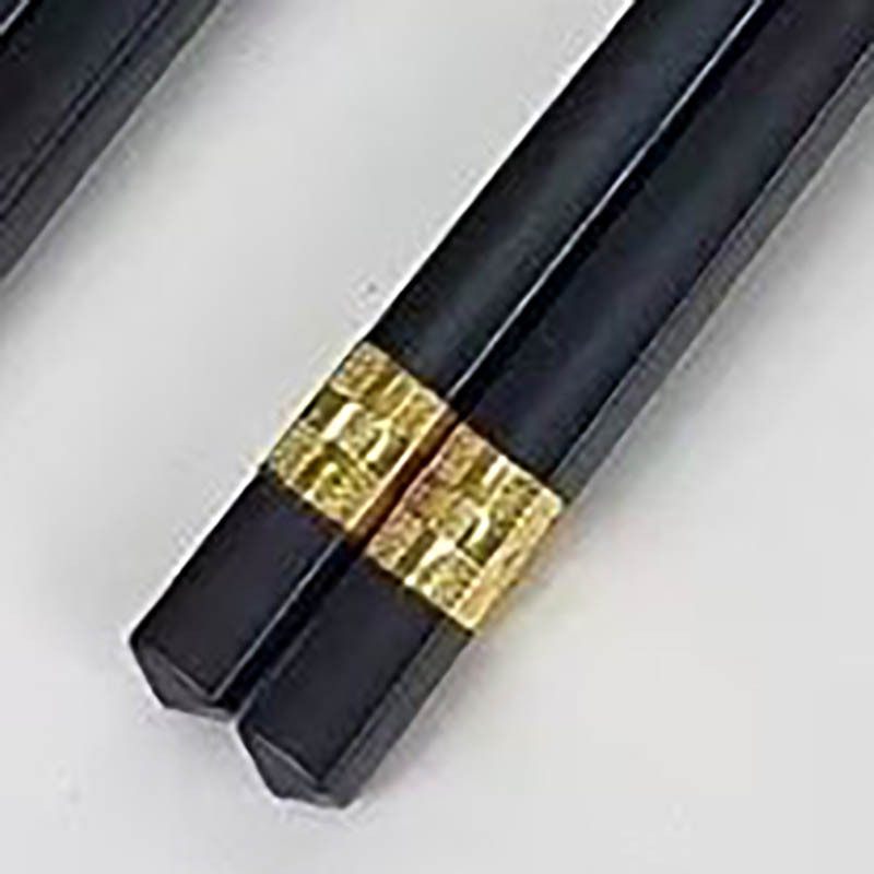 24CM合金筷子(黑色)10双/包高清大图