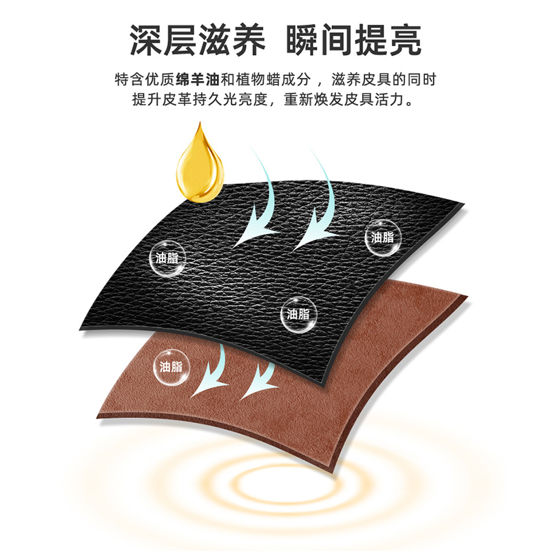 立白小白白液体焕亮鞋油黑色70g+无色70g自带刷头不脏手提亮