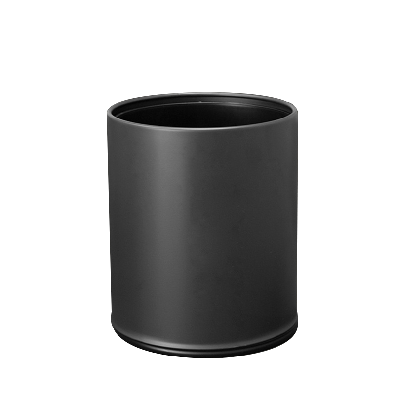 酷美智悦 双层烤漆垃圾桶(黑色) KM-LJT114 个高清大图