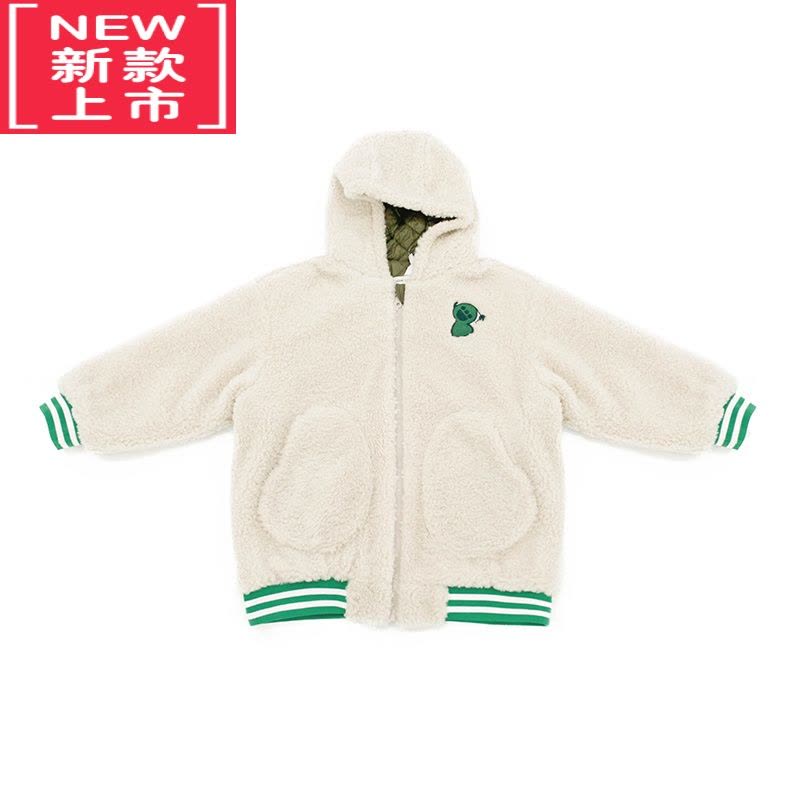 可莉允原创设计女童仿羊羔毛外套加厚2022冬装新品宽松棉服潮图片