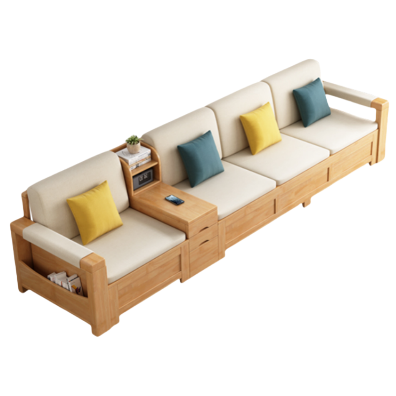 铭思达实木沙发四人张高清大图