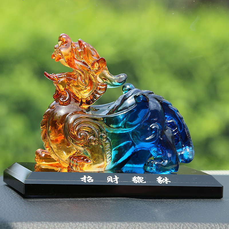 创意琉璃汽车貔貅摆件奥迪Q5车载高档车上装饰品招财保平安