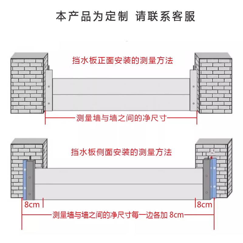 圣承启 不锈钢挡水板 40cm高米高清大图