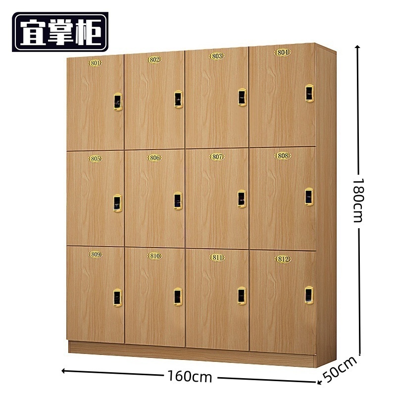 宜掌柜 收纳木储物柜 多层储物柜3层12门50深台
