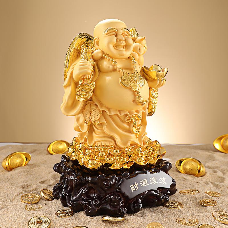 家柏饰(CORATED)弥勒佛像摆件大号办公室桌装饰摆设店铺开业礼品摆件高清大图
