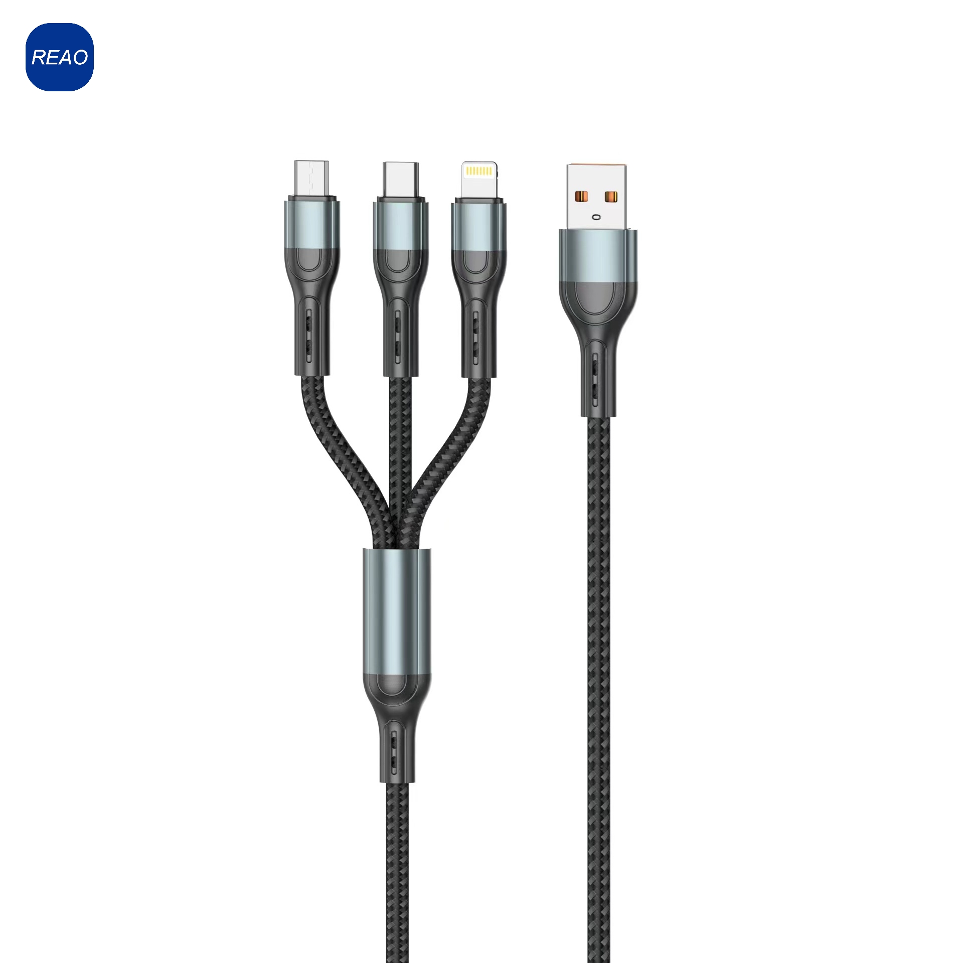 泺澳 三合一快充充电数据线(1.2M)X19高清大图