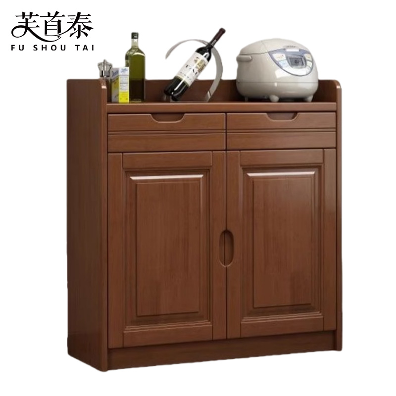 芙首泰实木茶水柜83*40*90cm台高清大图